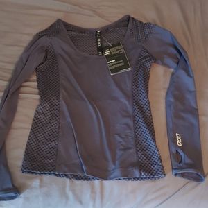 Lorna Jane Black Lineback LS Excel Top